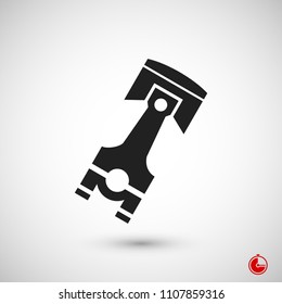 piston vector icon, stock vector illustration flat design style