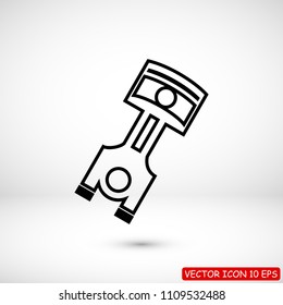 piston vector icon, stock vector illustration flat design style