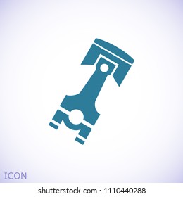 piston vector icon, stock vector illustration flat design style
