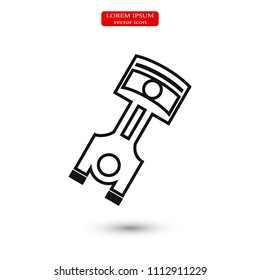 piston vector icon, stock vector illustration flat design style