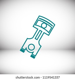 piston vector icon, stock vector illustration flat design style