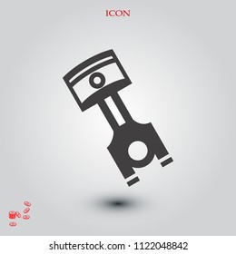 piston vector icon, stock vector illustration flat design style