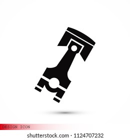 piston vector icon, stock vector illustration flat design style