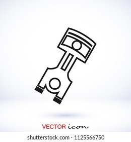 piston vector icon, stock vector illustration flat design style