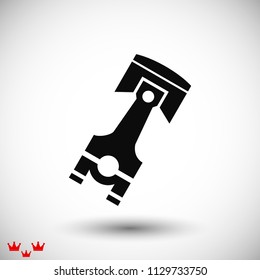 piston vector icon, stock vector illustration flat design style
