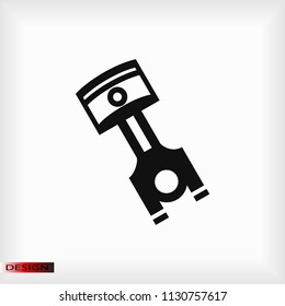 piston vector icon, stock vector illustration flat design style