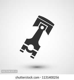 piston vector icon, stock vector illustration flat design style