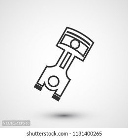 piston vector icon, stock vector illustration flat design style