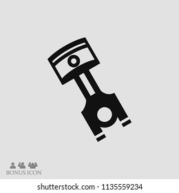 piston vector icon, stock vector illustration flat design style