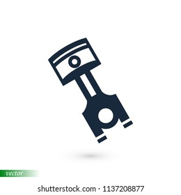 piston vector icon, stock vector illustration flat design style