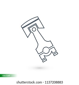 piston vector icon, stock vector illustration flat design style
