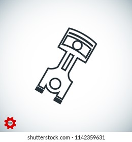 piston vector icon, stock vector illustration flat design style