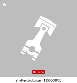 piston vector icon, stock vector illustration flat design style