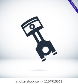 piston vector icon, stock vector illustration flat design style