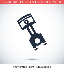 piston vector icon, stock vector illustration flat design style