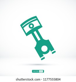 piston vector icon, stock vector illustration flat design style