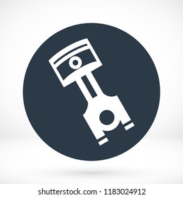 piston vector icon, stock vector illustration flat design style