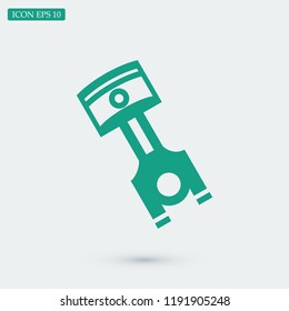 piston vector icon, stock vector illustration flat design style