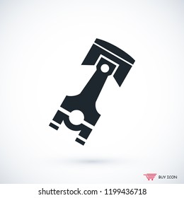 piston vector icon, stock vector illustration flat design style