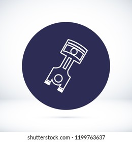 piston vector icon, stock vector illustration flat design style