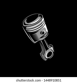 Piston Vector Illustration On Dark Background