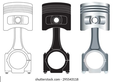Piston - vector isolated