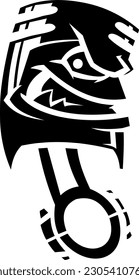 PISTON VECTOR LOGO WITH ANGRY FACE