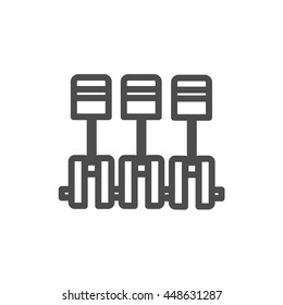 pistons icon thin line design