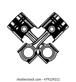 Pistons and rods icon. simple thin line icon on white background. Vector illustration.