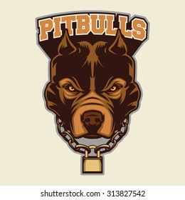 pit bull head mascot