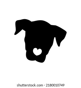 Pit Bull Icon Vector. Dog Illustration Sign Home Pet Symbol Or Logo.