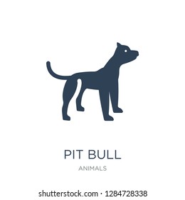 pit bull icon vector on white background, pit bull trendy filled icons from Animals collection, pit bull vector illustration