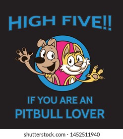 Pit bull lover vector design for all dog lover