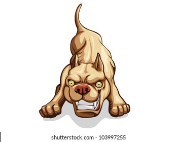 Pit bull red nose dog  vector illustration