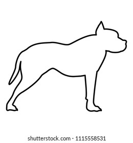 Pit bull terrier icon black color