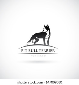 Pit Bull Terrier Label - Vector Illustration