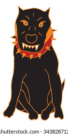 pit bull vector illustration