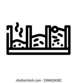 pit compost line icon vector. pit compost sign. isolated contour symbol black illustration svg