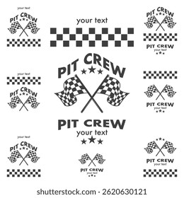 Pit Crew Checkered Flags and Stars Collection