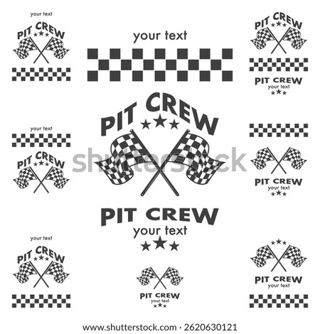 Pit Crew Checkered Flags and Stars Collection