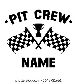 Pit Crew Name Team Graphic