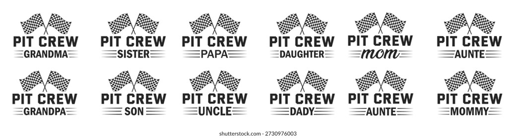 Boxenbesatzung T-Shirt Design Rennen Familie Boxenbesatzung Rennen 