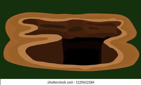pit in the forest, on the construction site