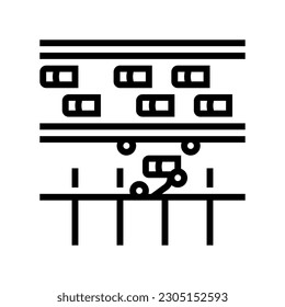 pit lane vehicle speed auto line icon vector. pit lane vehicle speed auto sign. isolated contour symbol black illustration