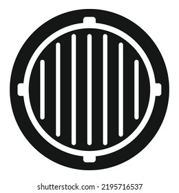 Pit manhole icon simple vector. City road. Underground metal