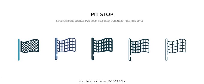 pit stop icon in different style vector illustration. two colored and black pit stop vector icons designed in filled, outline, line and stroke style can be used for web, mobile, ui