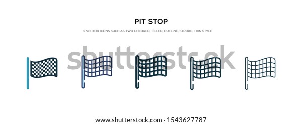 pit stop\
icon in different style vector illustration. two colored and black\
pit stop vector icons designed in filled, outline, line and stroke\
style can be used for web, mobile,\
ui