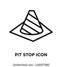 Pit stop icon vector isolated on white background, Pit stop transparent sign , linear symbol and stroke design elements in outline style
