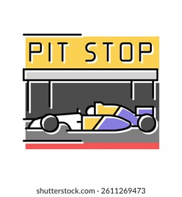 pit stop vehicle speed auto color icon vector. pit stop vehicle speed auto sign. isolated symbol illustration
