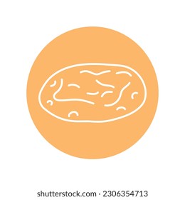 Pita bread black line icon. Bakery. Pictogram for web page